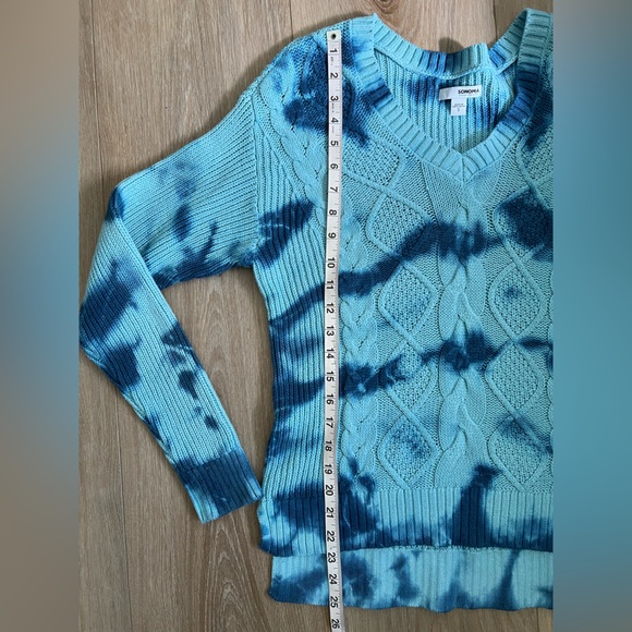 SONOMA Tie Dye Cable Knit Sweater EUC - Picture 5 of 7